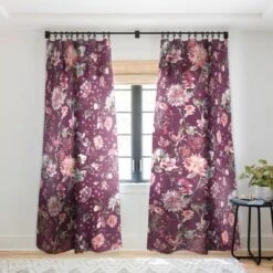 Ninola Design Romantic Bouquet Purple Single Panel Sheer Window Curtain - Deny Designs -Deny Designs Shop GUEST 63f0a7b6 4950 4759 89a1 85f05617c6e9