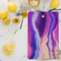 Marta Barragan Camarasa Lilac Luminous Strokes Cutting Board - Deny Designs