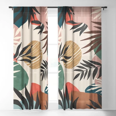 Marta Barragan Camarasa Modern Tropical Sunrise G Single Panel Sheer Window Curtain - Deny Designs 3 Marta Barragan Camarasa Modern Tropical Sunrise G Single Panel Sheer Window Curtain - Deny Designs