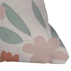 16"x16" Deny Designs Menina Lisboa Spring Colorful Flowers Square Outdoor Throw Pillow Blue