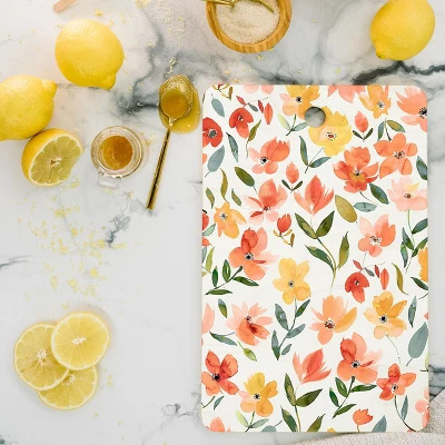 Ninola Design Countryside Fresh Flowers Cutting Board - Deny Designs 3 Ninola Design Countryside Fresh Flowers Cutting Board - Deny Designs