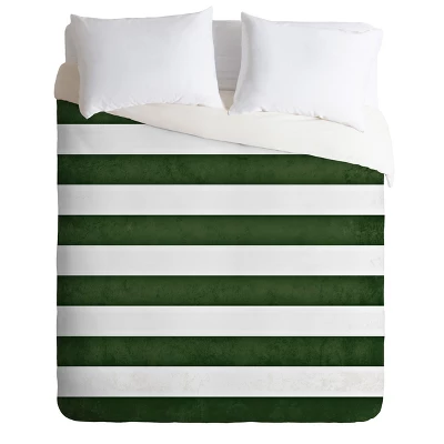 Monika Strigel Farmhouse Shabby Stripes Green Duvet Cover 6 Monika Strigel Farmhouse Shabby Stripes Green Duvet Cover - Image 4