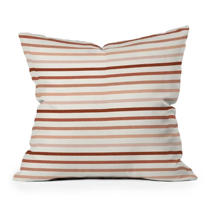 Little Arrow Design Co. Terracotta Stripes Outdoor Throw Pillow Beige - Deny Designs 6 Little Arrow Design Co. Terracotta Stripes Outdoor Throw Pillow Beige - Deny Designs - Image 4