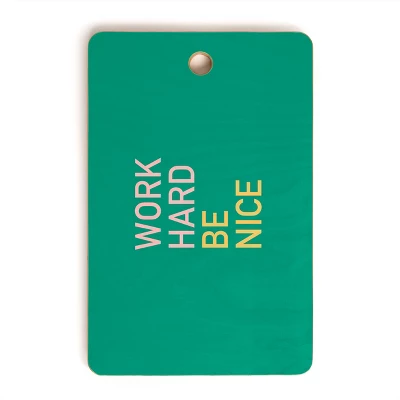 Socoart Work Hard Be Nice I Cutting Board Rectangle - Deny Designs 5 Socoart Work Hard Be Nice I Cutting Board Rectangle - Deny Designs - Image 3