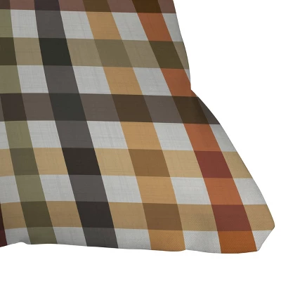20"x20" Deny Designs Ninola Design Gingham Outdoor Throw Pillow Brown: Abstract Pattern, Polyester, Square Shape 4 20"x20" Deny Designs Ninola Design Gingham Outdoor Throw Pillow Brown: Abstract Pattern, Polyester, Square Shape - Image 2