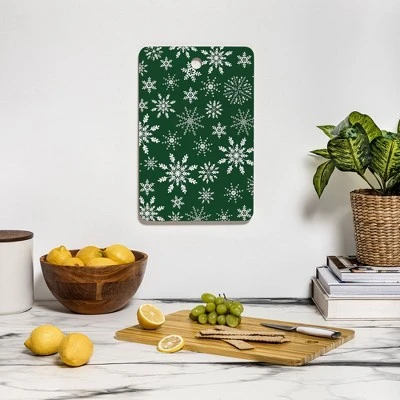 Iveta Abolina Silent Night Green Cutting Board Rectangle -Deny Designs 4 Iveta Abolina Silent Night Green Cutting Board Rectangle -Deny Designs - Image 2