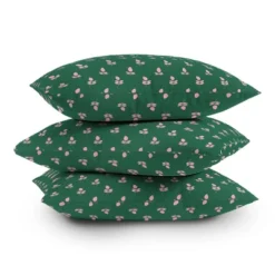 Maritza Lisa Retro Pink Leaf Pattern Square Throw Pillow Green - Deny Designs -Deny Designs Shop GUEST 6bc9076b 42fe 40c1 8f24 6827db1ce913