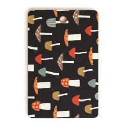 Little Arrow Design Co Mushrooms On Charcoal Cutting Board - Rectangle -Deny Designs Shop GUEST 6c3f75db de92 494e 850d df09c78bef81