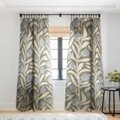 Alisa Galitsyna Bellflower Pattern Cream Olive Single Panel Sheer Window Curtain - Deny Designs -Deny Designs Shop GUEST 6d69a354 5c47 4e77 aa35 88a96347a20a