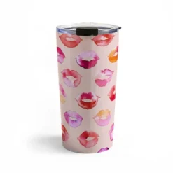 Ninola Design Sweet Pink Lips Travel Mug 20 Oz Stainless Steel Travel Mug - Deny Designs -Deny Designs Shop GUEST 6db354b6 4c49 4fa2 bc01 631f8934344b