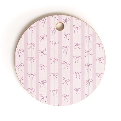 Marufemia Coquette Pink Bows Cutting Board - Round 5 Marufemia Coquette Pink Bows Cutting Board - Round - Image 3