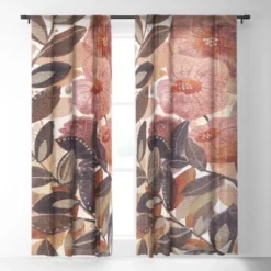Viviana Gonzalez Nature Love Botanical 3 Single Panel Sheer Window Curtain - Deny Designs