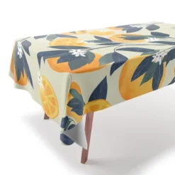 El Buen Limon Oranges Branch And Flowers Tablecloth -Deny Designs