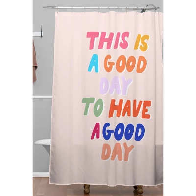Rhianna Marie Chan This Is A Good Day To Have A Good Day Shower Curtain Pink - Deny Designs 3 Rhianna Marie Chan This Is A Good Day To Have A Good Day Shower Curtain Pink - Deny Designs