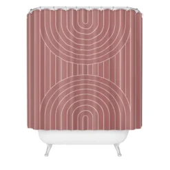 Colour Poems Arch Symmetry XXXII Shower Curtain Green - Deny Designs