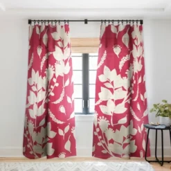 Viviana Gonzalez Floral Magenta Vibes Single Panel Sheer Window Curtain - Deny Designs -Deny Designs Shop GUEST 753bf993 33e0 4680 8110 80f362db97fe