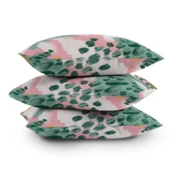 16"x16"Justin Shiels In Abstract Square Throw Pillow Pink/Green - Deny Designs -Deny Designs Shop GUEST 76d2d580 8a06 450c 8ee9 235653bbd37a