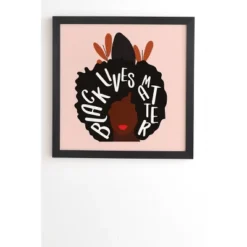 Oris Eddu Black Lives Matter Framed Wall Canvas Pink - Deny Designs -Deny Designs Shop GUEST 7780ae2b c95e 4dfb 8f21 9367e405ff86