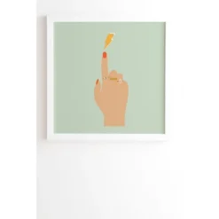 Rhianna Marie Chan Girl Magic Framed Wall Canvas White/Green - Deny Designs -Deny Designs Shop GUEST 77b8100c ee13 47ba aad0 833ef492a0c3