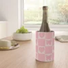 Doodle By Meg Pink Bow Checkered Print Wine Chiller