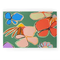 Sandrapoliakov VINTAGE GARDEN GREEN Welcome Mat - Society6 -Deny Designs Shop GUEST 790e4547 d831 469e bba0 2f6fe160b745