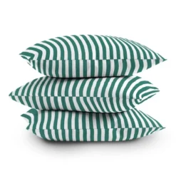 16"x16" Natalie Baca Bouquet Striped Square Throw Pillow Green - Deny Designs -Deny Designs Shop GUEST 7a12c707 a957 4f9a 97a1 0a973f085fba