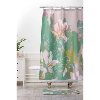 Deny Designs Lunetricotee Magnolia Pastel Abstract Art Shower Curtain 4 Deny Designs Lunetricotee Magnolia Pastel Abstract Art Shower Curtain - Image 2