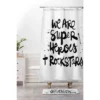 Superheroes Shower Curtain White/Black - Deny Designs -Deny Designs Shop GUEST 7c608ea4 3bc6 4475 a37b fee25b37df77