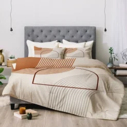 Iveta Abolina Mid Century Line Art Comforter Set - Deny Designs