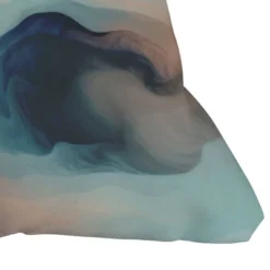 Marta Barragan Camarasa Abstract Tidal Waves Outdoor Throw Pillow Blue - Deny Designs