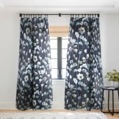 Ninola Design Watery Abstract Flowers Navy Single Panel Sheer Window Curtain - Deny Designs -Deny Designs Shop GUEST 7e3fbd38 9e71 4c99 ad87 9e2dec802efa