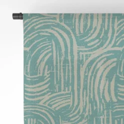 Holli Zollinger Kikka Teal 50" X 64" Single Panel Sheer Window Curtain - Deny Designs -Deny Designs Shop GUEST 7e646018 fd43 47b3 bc55 1688af5a670d