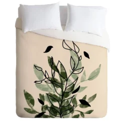 Aleeya Jones Leaves Duvet Set - Deny Designs