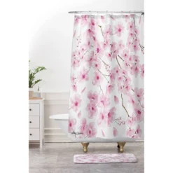 Deny Designs Melly Terpening Cherry Blossom In White Shower Curtain -Deny Designs Shop GUEST 7f51beb5 20ab 46ce b0df 4813db68e09d