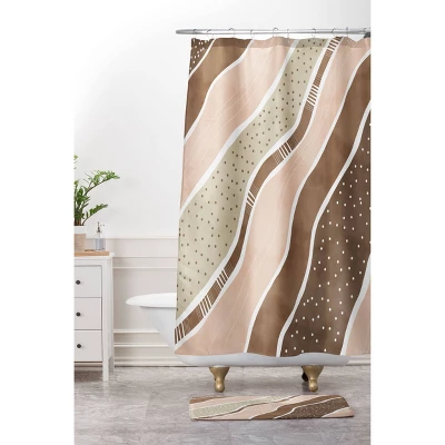 Marta Barragan Camarasa Abstract Dune Strokes Memory Foam Bath Rug Brown - Deny Designs: Geometric Microfiber Bathroom Runner 4 Marta Barragan Camarasa Abstract Dune Strokes Memory Foam Bath Rug Brown - Deny Designs: Geometric Microfiber Bathroom Runner - Image 2