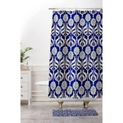 Deny Designs Showmemars Art Deco Florals On Dark Blue Shower Curtain -Deny Designs Shop GUEST 7fea17f7 684c 4eb5 9792 613ec92f9d1d