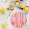 Angela Minca Retro Wavy Lines Orange Violet Cutting Board - Round -Deny Designs Shop GUEST 8208791c d1a4 47ba a588 af43a9c9d7e9