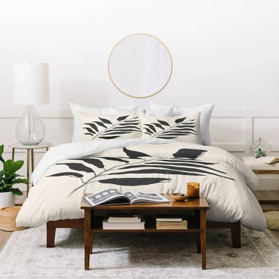 Breezy Palm Cotton Duvet & Sham Set - Deny Designs 3 Breezy Palm Cotton Duvet & Sham Set - Deny Designs