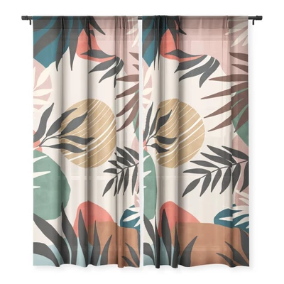 Marta Barragan Camarasa Modern Tropical Sunrise G Single Panel Sheer Window Curtain - Deny Designs 4 Marta Barragan Camarasa Modern Tropical Sunrise G Single Panel Sheer Window Curtain - Deny Designs - Image 2