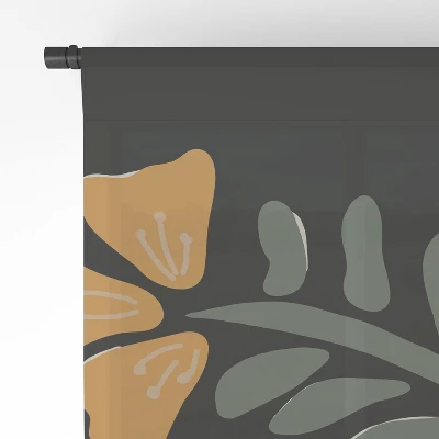 Miho TROPICAL Floral Night Single Panel Sheer Window Curtain - Deny Designs 5 Miho TROPICAL Floral Night Single Panel Sheer Window Curtain - Deny Designs - Image 3