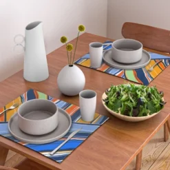 DorisciciArt Autumn Stripes Placemats - Deny Designs