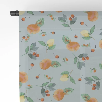 Ninola Design Citrus Fruits Summer Blue 84" X 50" Single Panel Sheer Window Curtain - Deny Designs 5 Ninola Design Citrus Fruits Summer Blue 84" X 50" Single Panel Sheer Window Curtain - Deny Designs - Image 3