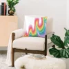 18"x18" Elisa Bell Groovy Ribbon Square Throw Pillow - Deny Designs: Indoor Decorative, Machine Washable -Deny Designs Shop GUEST 84ace4f1 fa24 49b7 b4f1 88efba226177