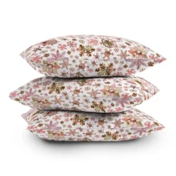 16"x16" Ninola Design Snowflakes Watercolor Square Throw Pillow Pink - Deny Designs: Indoor Abstract Decor, Machine Washable -Deny Designs Shop GUEST 85e2256c f384 4226 a4d4 d0233018197e