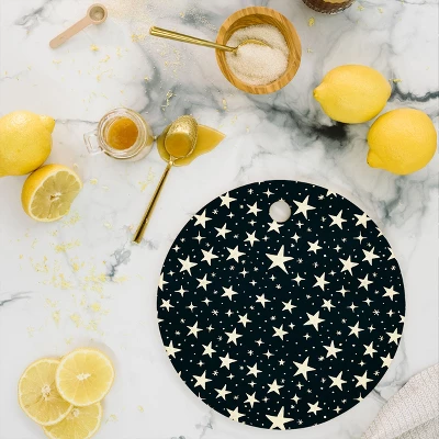 Avenie Black And White Stars Cutting Board - Deny Designs 3 Avenie Black And White Stars Cutting Board - Deny Designs