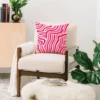 26"x26" Oversized Sunshine Canteen Zebra Striped Square Throw Pillow Pink - Deny Designs -Deny Designs Shop GUEST 86dcf980 d82e 4e98 a5ae 90ae78f3c0c4