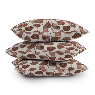 16"x16" Deny Designs Valentina Ramos Poppies Mocha Mousse Square Outdoor Throw Pillow Brown 5 16"x16" Deny Designs Valentina Ramos Poppies Mocha Mousse Square Outdoor Throw Pillow Brown - Image 3