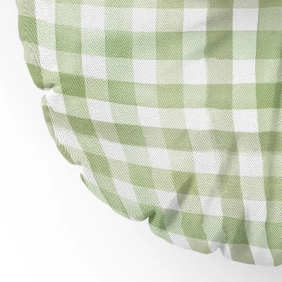 Ninola Design Watercolor Gingham Salad Green Floor Pillow - Deny Desings 4 Ninola Design Watercolor Gingham Salad Green Floor Pillow - Deny Desings - Image 2