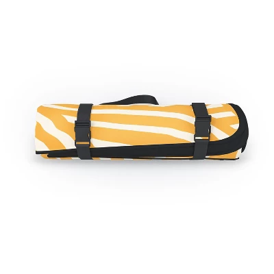 Little Dean Yellow Mustard Boho Stripe Picnic Blanket - Deny Designs 3 Little Dean Yellow Mustard Boho Stripe Picnic Blanket - Deny Designs