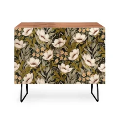 Avenie Floral Meadow Spring Green Walnut Credenza - Deny Designs -Deny Designs Shop GUEST 89881518 5cd1 4026 9479 0bd19f38926c